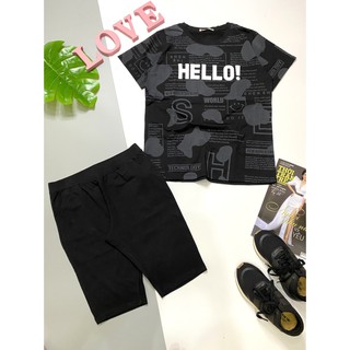 Bộ Thun Thái HELLO! lửng tay ngắn cao cấp