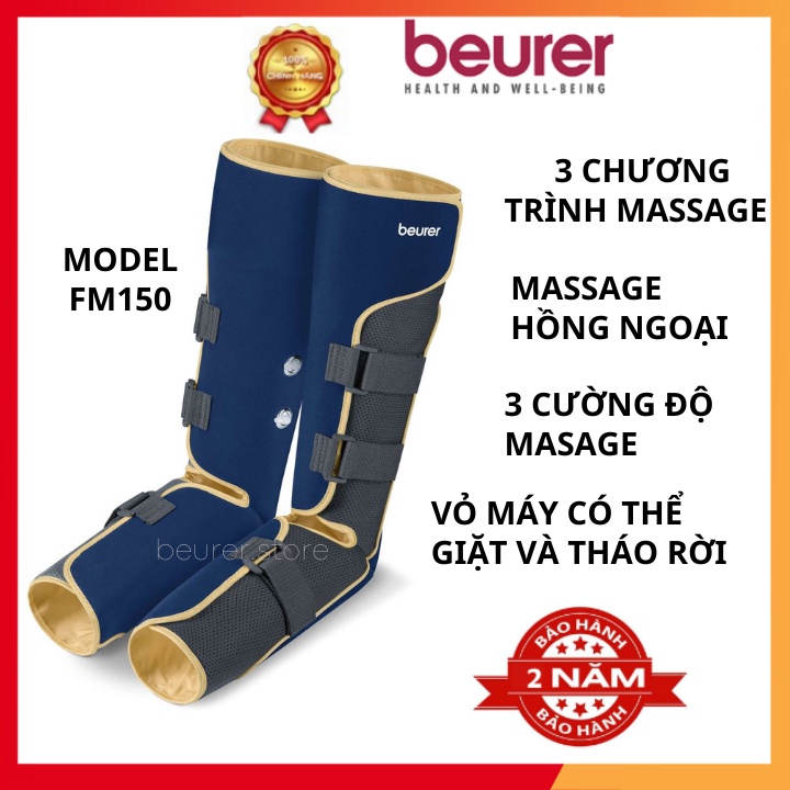 Máy massage chân khô trị liệu Beurer FM150, là máy massage kết hợp đèn hồng ngoại giảm suy giãn tĩnh mạch ở chân