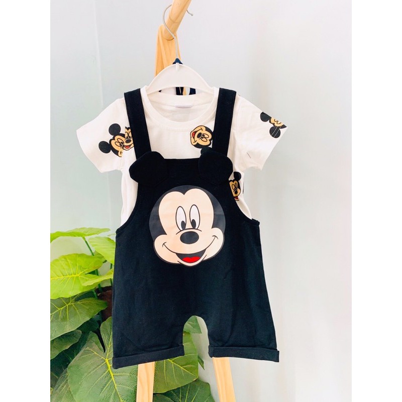 Bộ Quần Áo Yếm Cho Bé Trai Và Bé Gái HÌnh Chuột Mickey - Trending Kids
