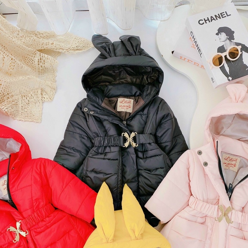 Áo phao dág dài cho bé gái