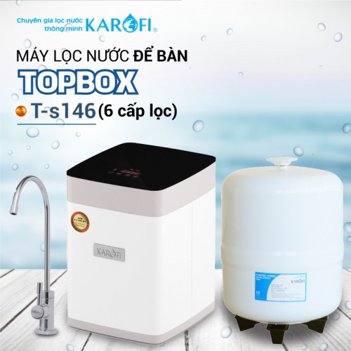 [Mã ELMALL1TR5 giảm 6% đơn 3TR] Máy lọc nước RO để bàn, gầm tủ KAROFI TOPBOX T-s146 (6 cấp lọc)