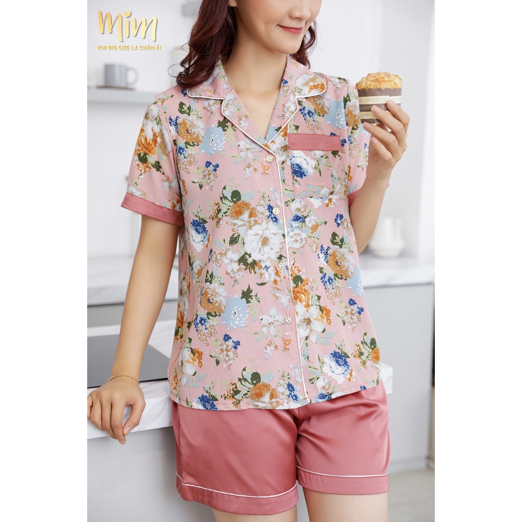 Đồ bộ mặc nhà nữ Pijama Ngắn Xuân Hường  - Hàng thiết kế Mĩm Store