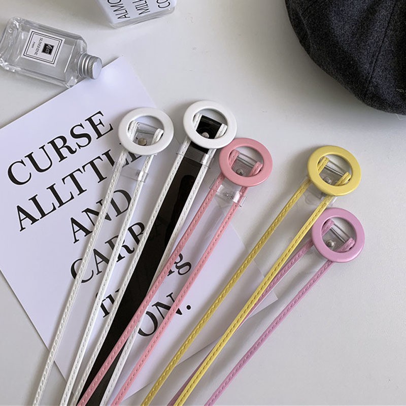 Thắt lưng trong suốt viền mầu dễ thương