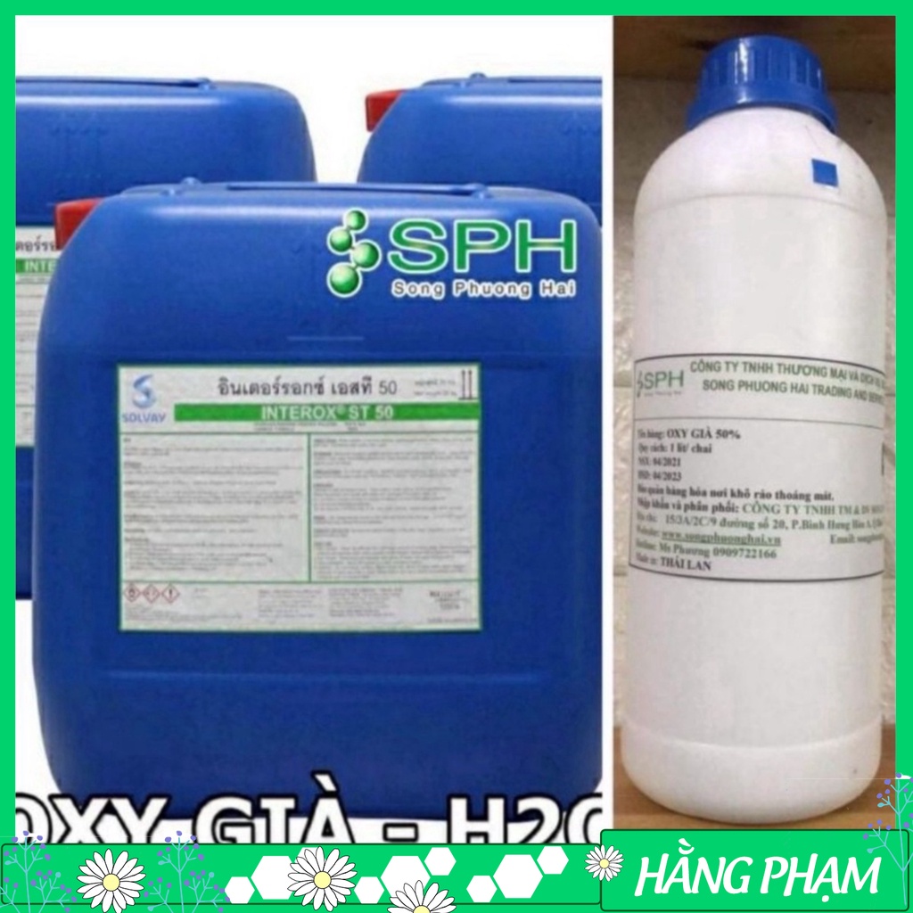 1 Lít Oxy già H2O2 50% Thái Lan chất tẩy cực sạch giá sỉ
