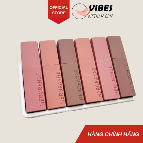 Son Kem Lì Herorange Màu Nhung Sương Mềm Mịn Lâu Trôi Mềm Môi Herorange Matte Lip Color vibesvietnam