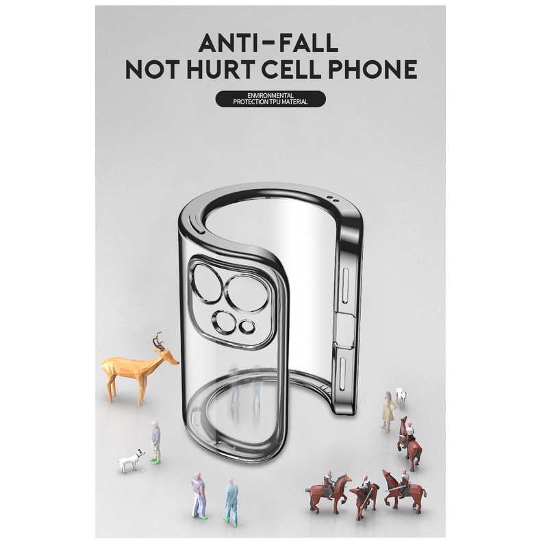 Ôp Điện Thoại Silicon Dẻo Tráng Gương Trong Suốt Thời Trang Cho iphone 15 promax 14 pro max 14 15 plus 14 pro Ốp