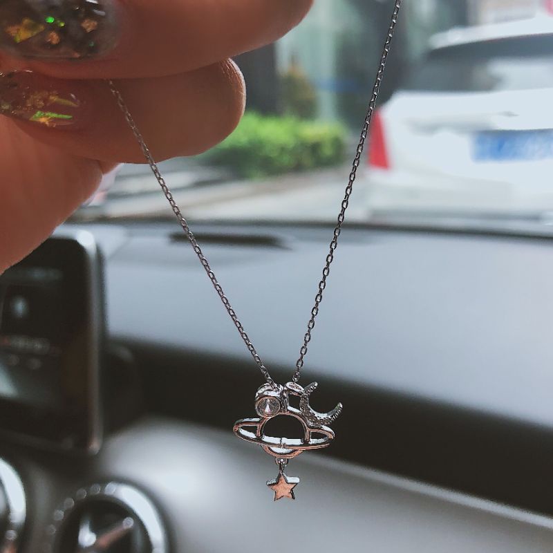 Dây Chuyền Mạ Bạc Mặt Vũ Trụ - TS1459