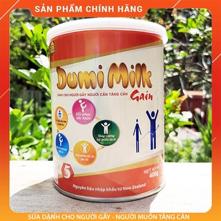 [ Sữa Tăng Cân] Sữa Bột DUMI GAIN 400gr- Dành cho người gầy, Người muốn tăng cân