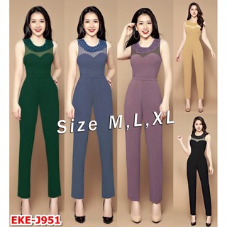 Jumpsuit nữ Dài Phối Lưới Đính Hột Xinh Xắn J951