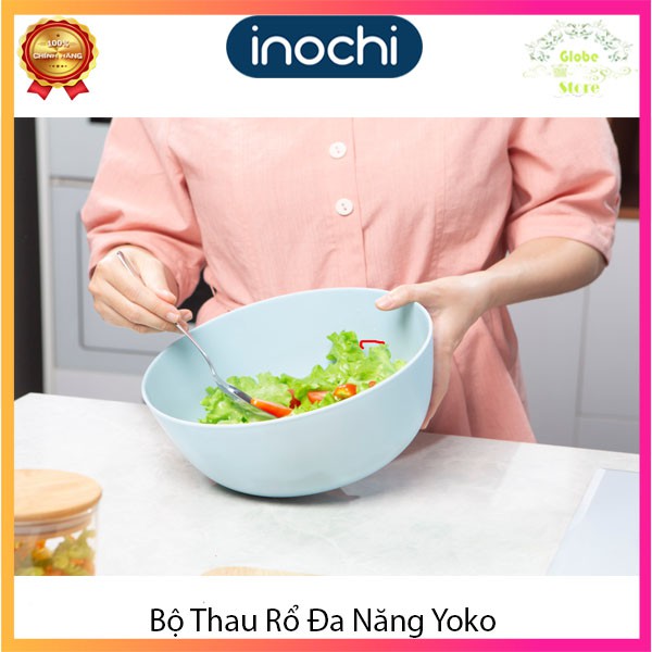 Bộ Thau Rổ Rửa Rau Cao Cấp Đa Năng 23cm Yoko INOCHI Nhật Bản