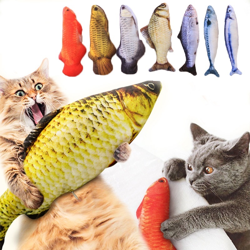 Cá Nhồi Bông 3d Đồ Chơi Cho Mèo