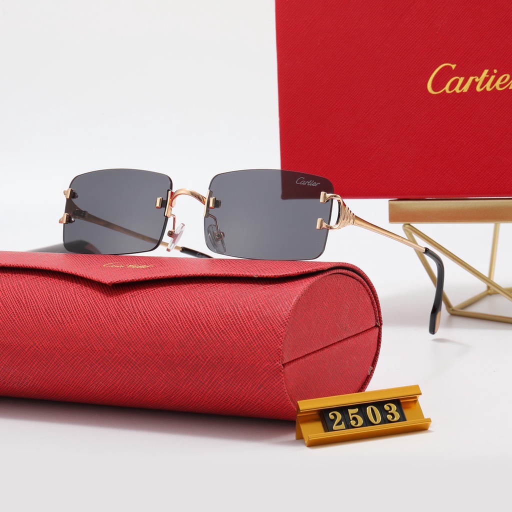 CARTIER Kính Mát Phân Cực Chống Tia uv400 Phong Cách retro Sang Trọng Cho Nam Và Nữ