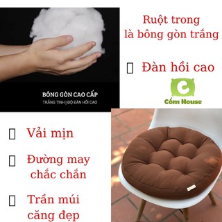 Đệm Ngồi Bệt, Nệm Ngồi Tròn Đơn Sắc Cao Cấp (40,45Cm)