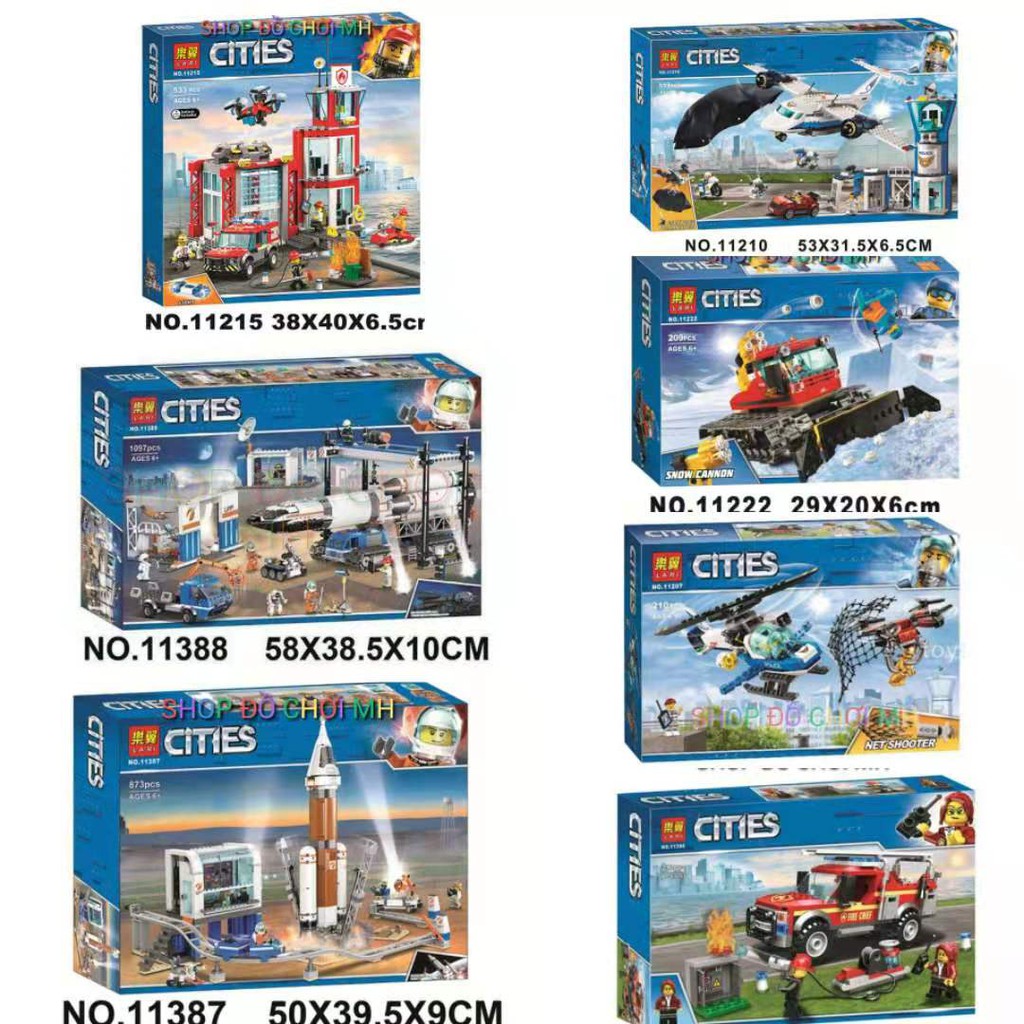 [mua 1 tặng 1] BỘ SƯU TẬP LEGO LẮP RÁP LARI CITIES