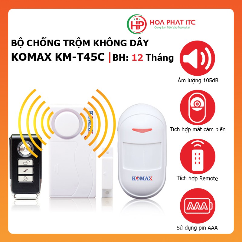 Thiết bị chống trộm không dây Komax KM-T45C