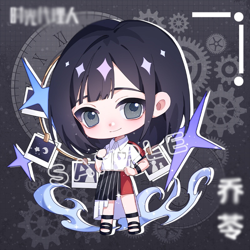 Móc khóa Người đại diện thời gian game mica acrylic dễ thương