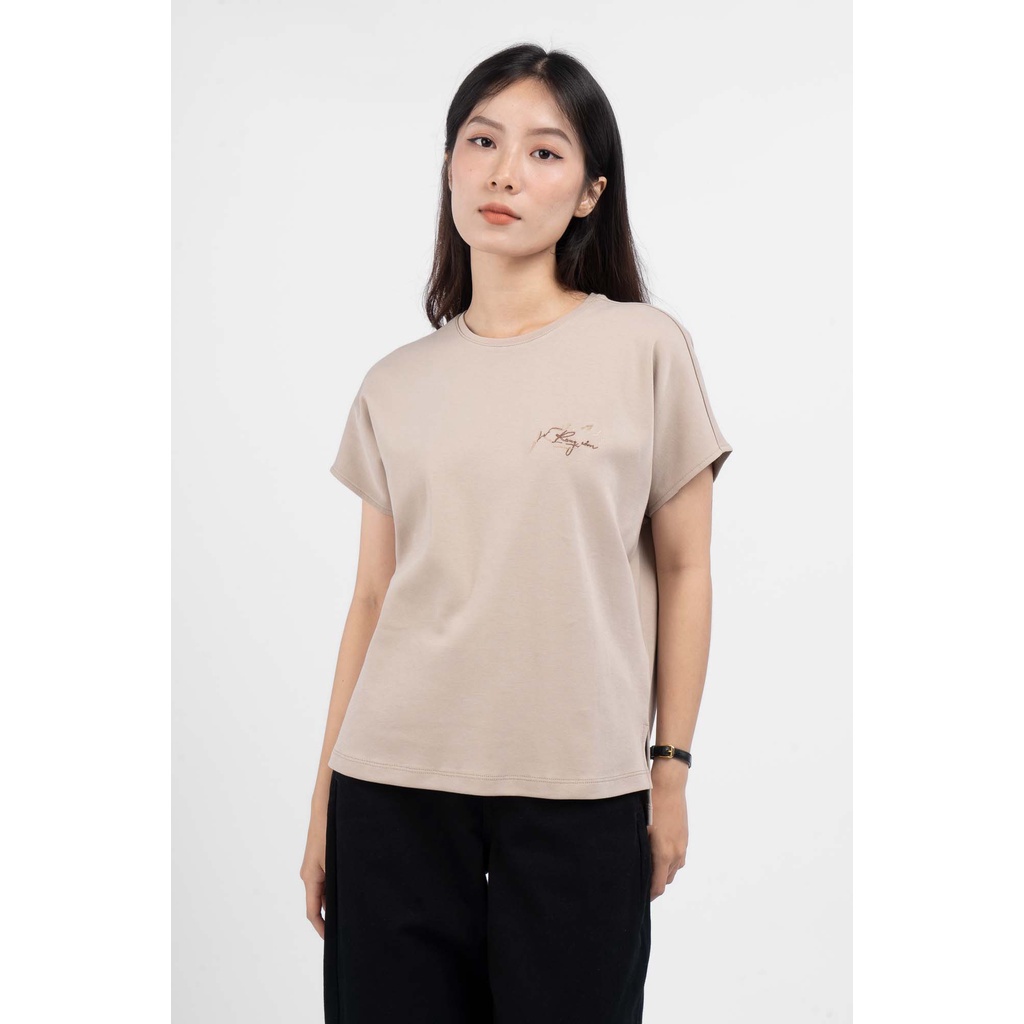 Áo Thun Nữ Tay Ngắn Họa Tiết Thêu Form Regular - Routine 10F21TSSW002