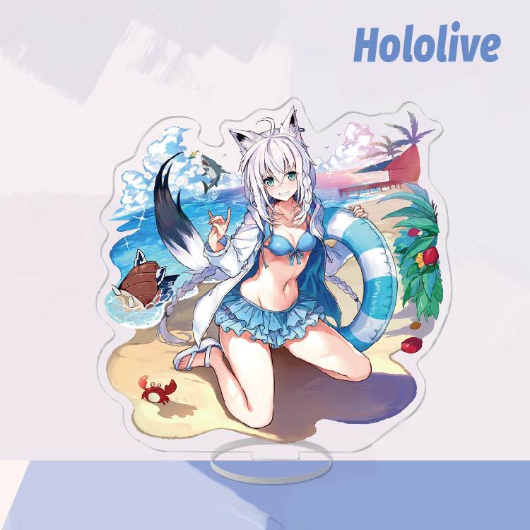 Mô Hình Đồ Chơi Nhân Vật Anime Hololive Vtuber Pekora Uruha Rushia Hosimati Suisei Bằng Acrylic Để Bàn Trang Trí