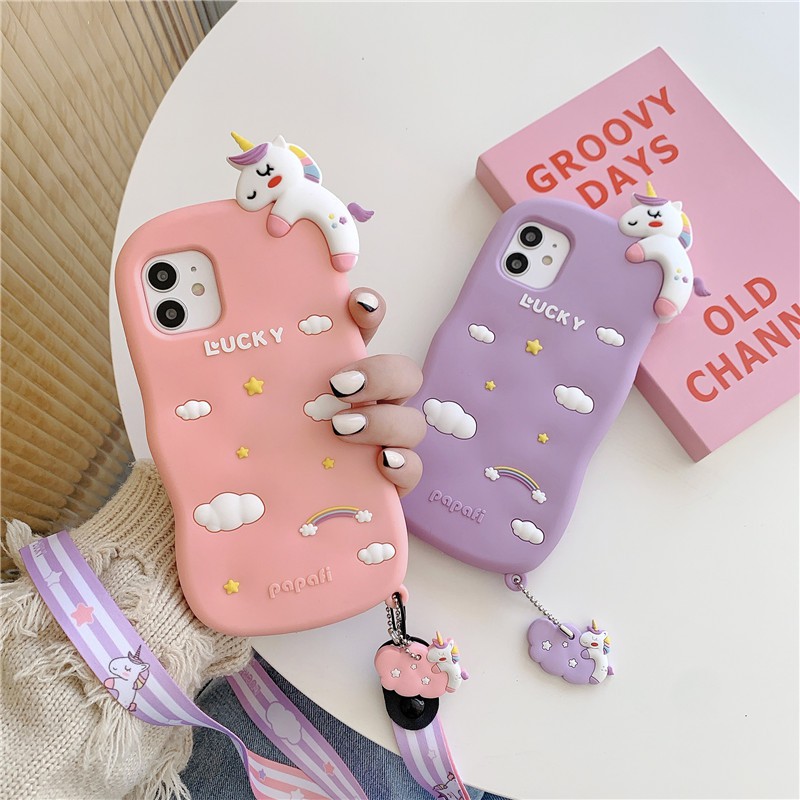 IPhone case-iPhone 11 Pro Max / iPhone12 / iPhone X / iPhone 7 Plus / iPhone 8 / iPhone 6 cloud unicorn sunscreen case