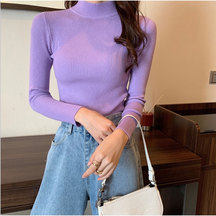 [Rẻ Vô Địch] Áo Len Tăm Cổ 3 Phân, Áo Len Nữ Giữ Nhiệt Chất Mềm Mịn Cực Xinh -Gucar_store
