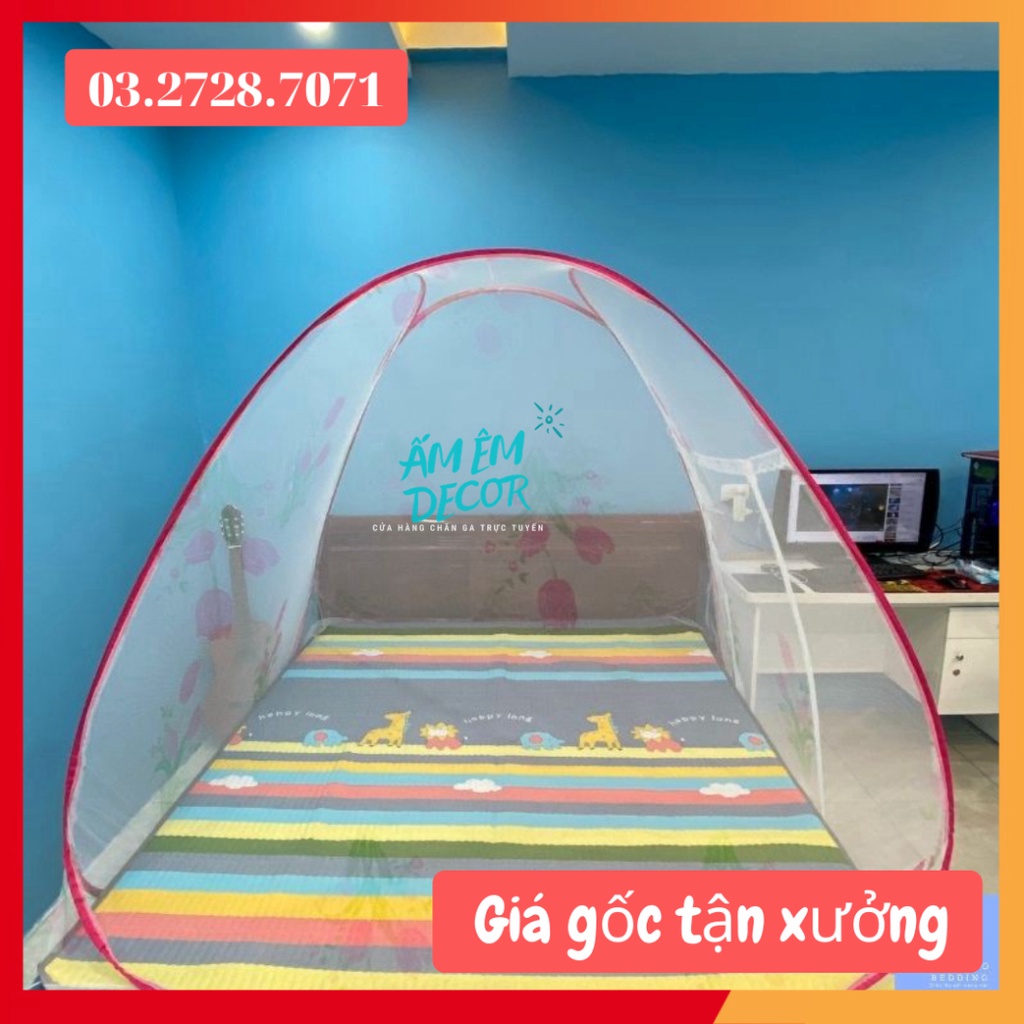 [MÀN QUỐC DÂN] Màn Chụp Bung khung thép cửa rộng 1m6;1m8;2m Bảo hành 1 tháng - Màn chụp tự bung Ấm Êm Decor