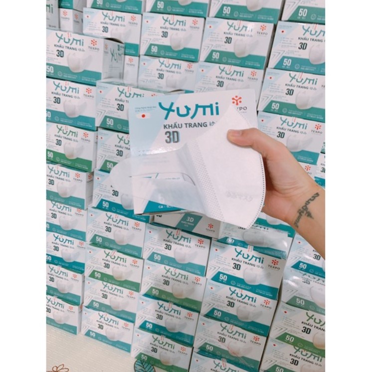 Khẩu Trang 3D Mask YUMI Hàng Việt Nam Cao Cấp - Hộp 50 Cái