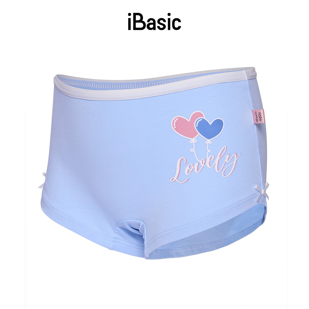 Quần lót bé gái cotton lưng cao có họa tiết iBasic PANG018