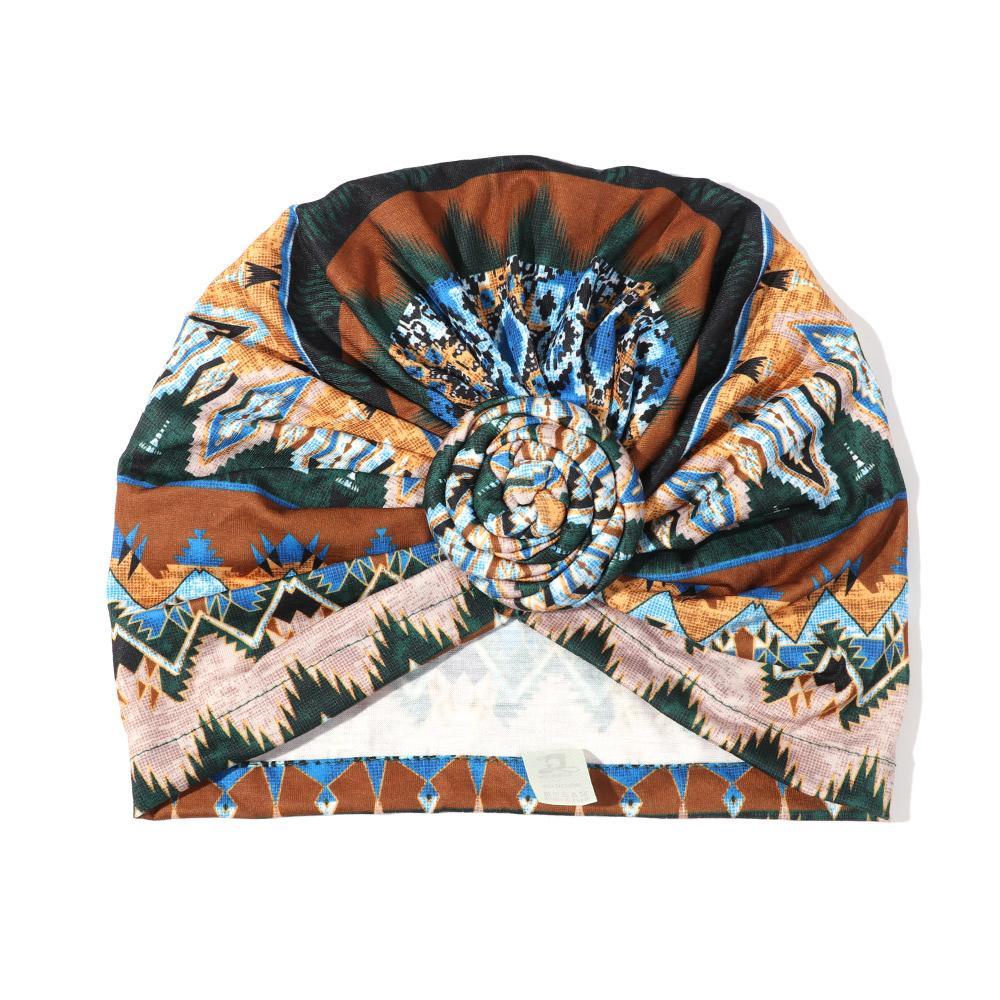 Khăn Trùm Đầu Bằng Cotton Mềm Mại In Họa Tiết Hoa