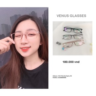 Gọng Kính Nhựa Dẻo Nam Nữ VENUS Dáng Mắt Vuông 212