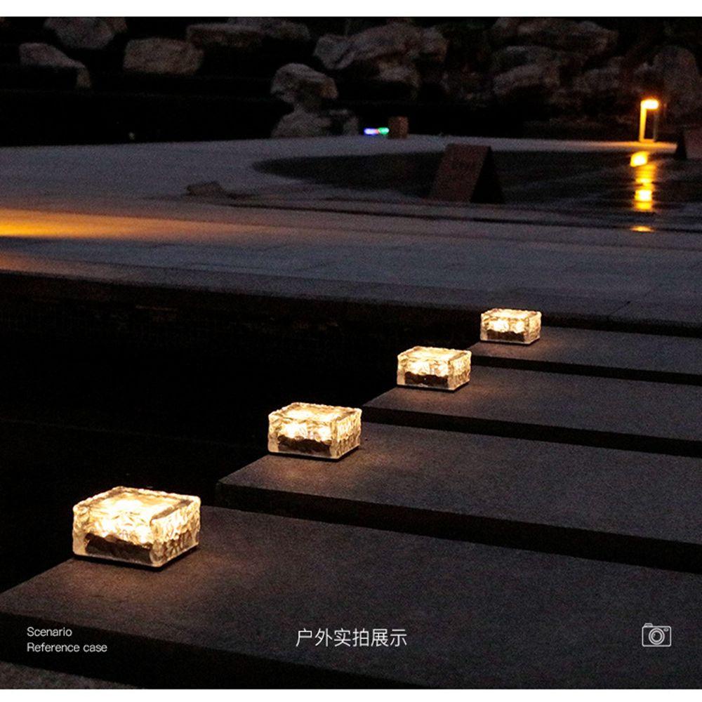 Khối Băng Đá Viên Có Đèn LED Dùng Trang Trí Sân Vườn|Đèn Ngủ Hình Khối Lập Phương Độc Đáo Sáng Tạo