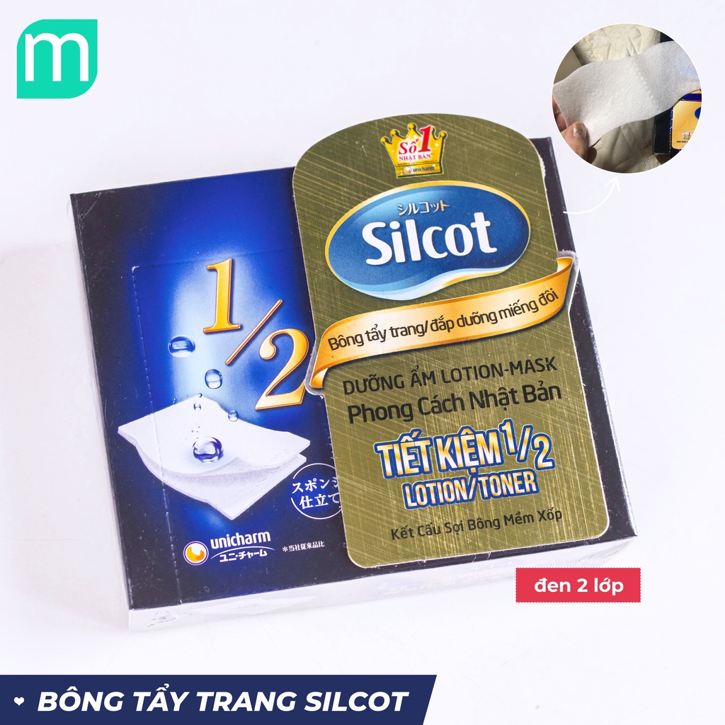 Bông silcot xanh đen 40 miếng