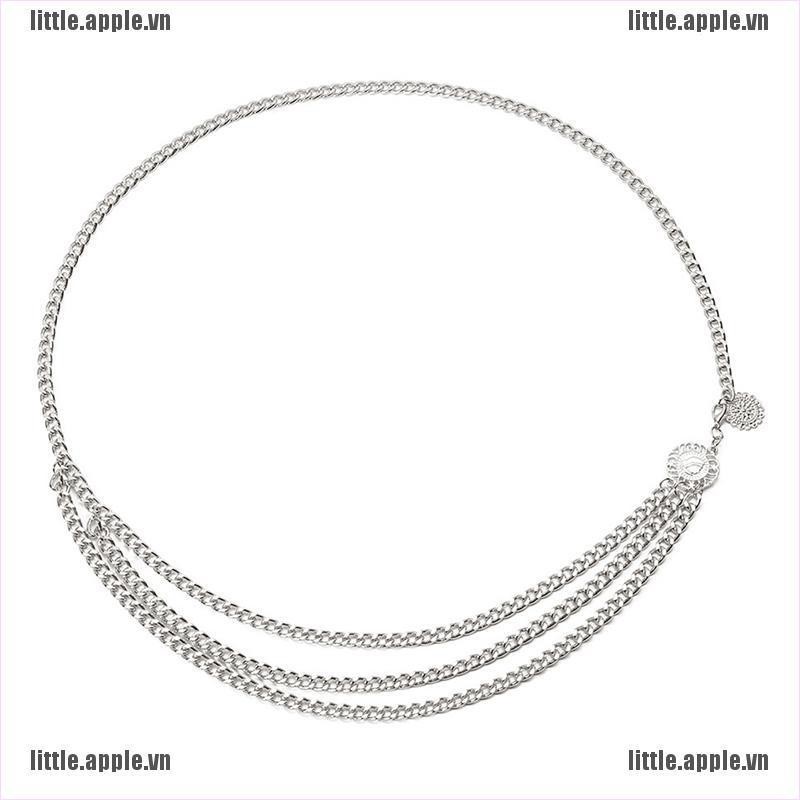 [Little] Women Metal Chain Retro Belt High Waist Hip Coin Charms Waistband Body Chain [VN]