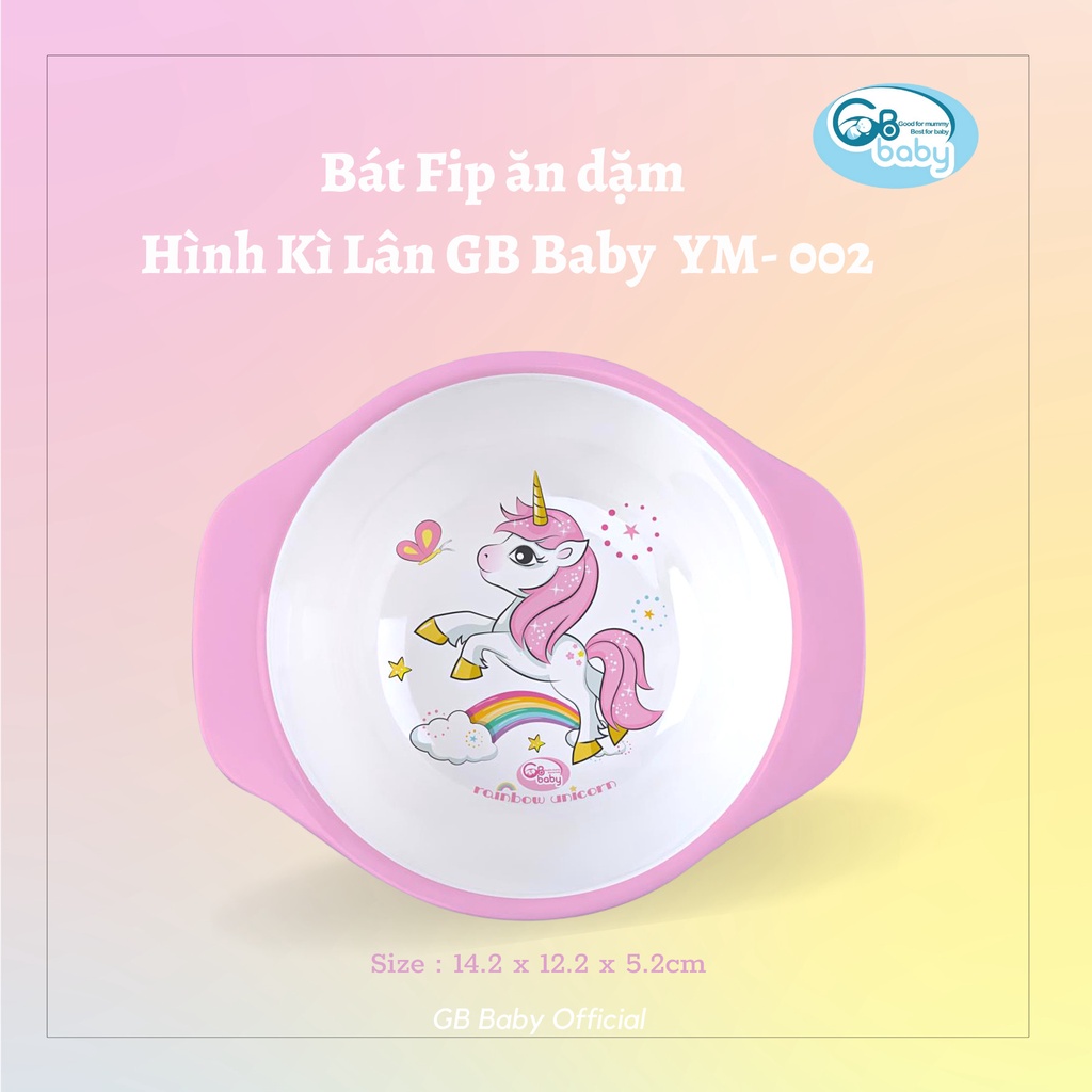 Cốc Bát Ăn Dặm Cho Bé Hình Kì Lân Đáng Yêu GB-Baby Chính hãng.