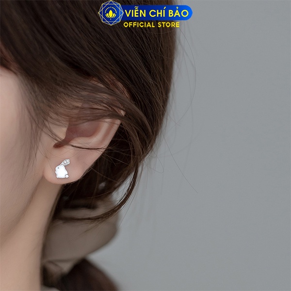 Bông tai bạc nữ thỏ cà rốt dễ thương chất liệu bạc 925 thời trang phụ kiện trang sức nữ Viễn Chí Bảo B400473