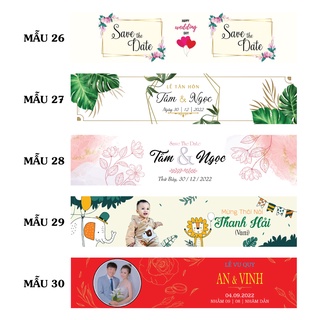 Combo 30 Tem dán chai nước suối Cưới