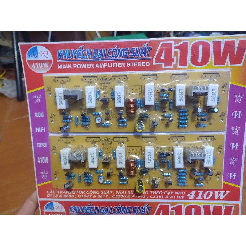 Mạch khuếch đại công suất âm thanh 12 sò 410w - âm ly