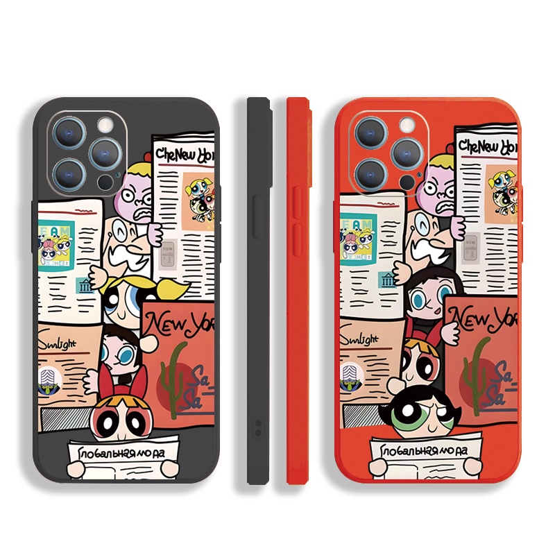 Ốp Điện Thoại Cạnh Vuông In Hình Báo Cho iPhone 13 Pro Max 12 11 XR XS 7 8 Plus SE 2020