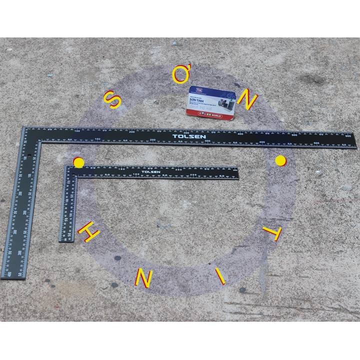 Thước góc đen Tolsen 35042 35043 200*300 mm 400x600mm THƯỚC KẺ, THƯỚC SẮT