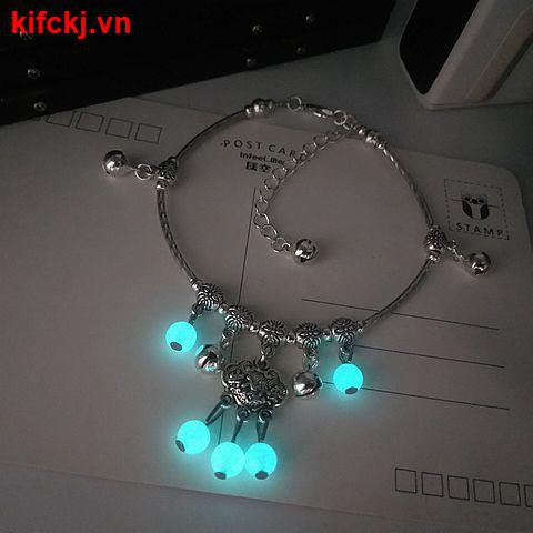  Lắc chân đính chuông mặt hình tròn dạ quang phong cách retro cho nữ | BigBuy360 - bigbuy360.vn