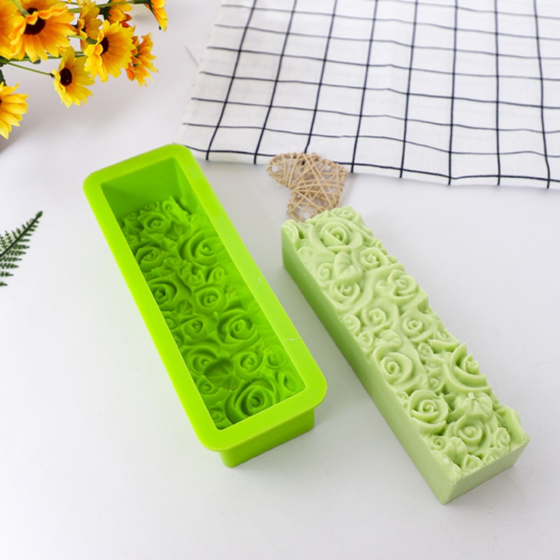Khuôn Silicone Làm Xà Phòng Handmade Hình Hoa Hồng