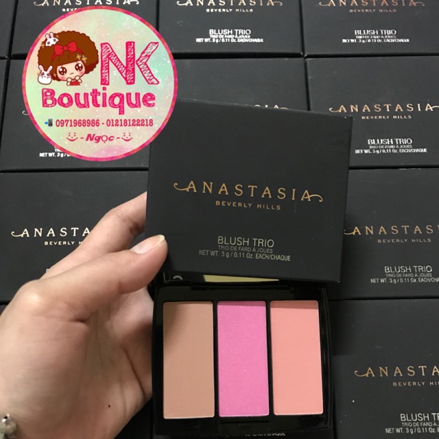<Sale cận date> Phấn má Anastasia Blush Trio - Pool Party