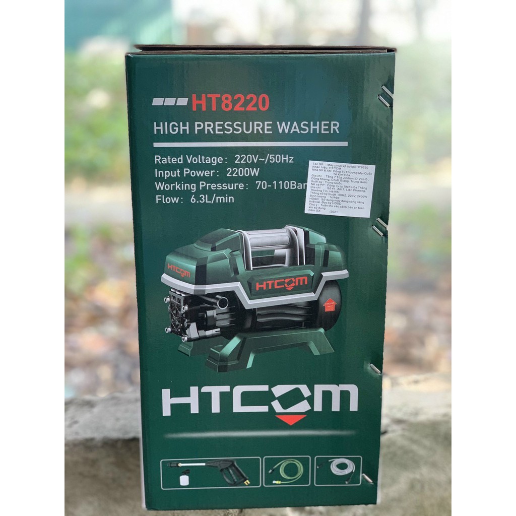 ✽Hàng Chính Hãng✽ Máy rửa xe HTCOM HT8220 2300w ✽ MÁY CHUYÊN DỤNG TRONG RỬA XE, XỊT RỬA ĐỒ ✽ Bảo hành chính hãng