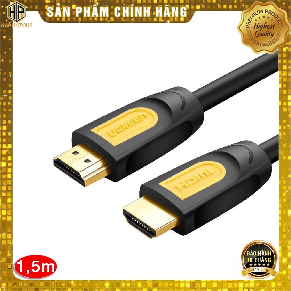 Cáp HDMI Ugreen 10128 dài 1.5m chuẩn HDMI 1.4 hỗ trợ Full HD, 4K - HapuStore