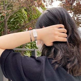 Đồng Hồ Nữ Daniel Wellington Quadro Pressed Sterling & Vòng Tay Classic Cuff V1 DW Chính Hãng - OtisWatch