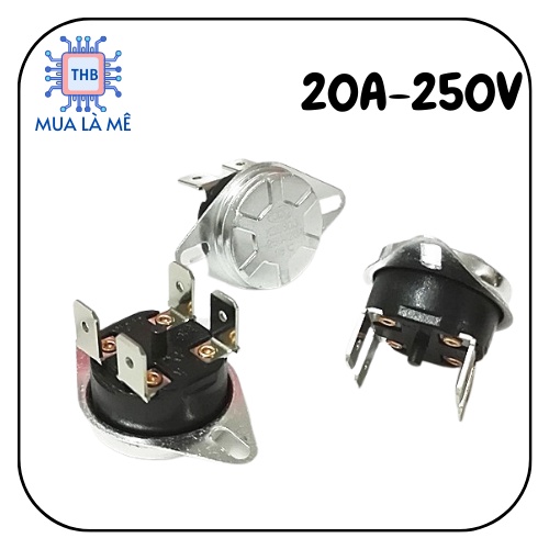 Rơ le nhiệt bình nóng lạnh 20A 250V 85 độ / 90 độ / 92 độ / 93 độ / 95 độ.