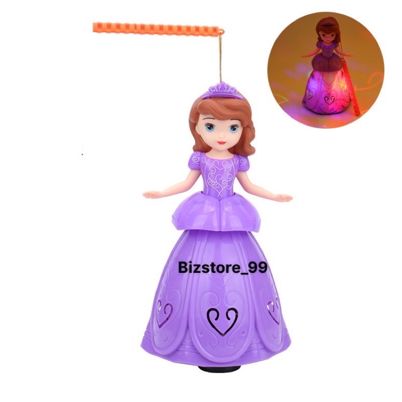 Đèn lồng Elsa, Sofia, Bạch Tuyết ngồi xe ngựa Pony chạy pin có nhạc có đèn chơi Trung Thu có tay cầm