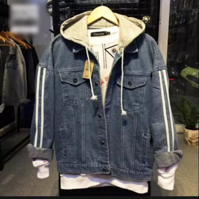 Áo khoác jean nam có nón nhập khẩu cao cấp size M,L,XL
