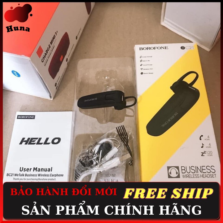 Tai Nghe Bluetooth Nhét Tai⚡️BOROFONE BC21 ✔Tiện Lợi ✔Dung Lượng Pin Trâu Nghe Nhạc Liên Tục 4 Giờ [BẢO HÀNH ĐỔI MỚI] | BigBuy360 - bigbuy360.vn