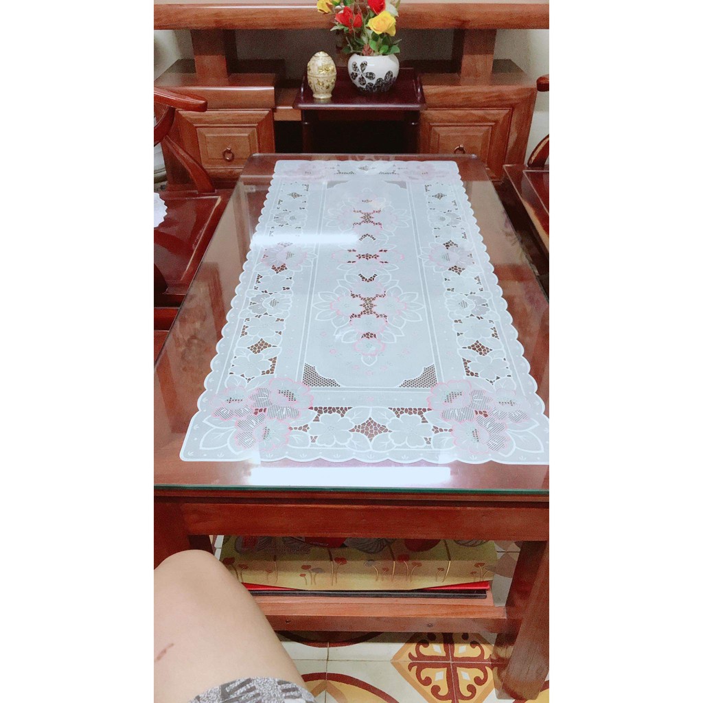 [SIÊU RẺ] Khăn trải bàn Ren Hoa Nhật 40x92cm - HÀNG ĐẸP