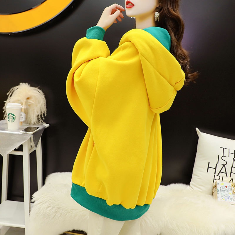 Áo hoodie lót nhung dày thời trang thu đông cho nữ